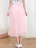 Casual Elastic Waist Plain Flared Maxi Skirt