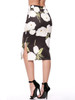 Casual Attractive Side Slit Floral Printed Pencil Midi Skirt