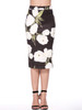 Casual Attractive Side Slit Floral Printed Pencil Midi Skirt