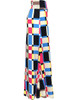 Casual Colorful Color Block Plaid Mermaid Maxi Skirt
