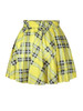 Casual Classical Elastic Waist Plaid Flared Mini Skirt