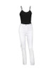 Casual Spaghetti Strap Plain Camisole And Ripped Slim-Leg Jean