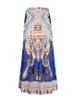 Casual Colorful Tribal Printed Flared Maxi Skirt
