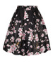 Casual Vintage Floral Printed Swing Midi Skirt