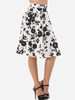 Casual Floral Printed Elegant Midi-skirt