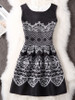Casual Sleeveless Round Neck Unique Printed Skater Dress