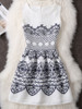 Casual Sleeveless Round Neck Unique Printed Skater Dress