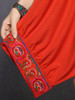 Casual Asymmetric Hem Embroidery Plain Shift Dress