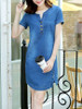 Casual Acid Wash Denim Casual Dress