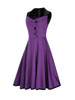 Casual Special Designed Sweet Heart Color Block Skater Dress