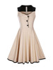Casual Special Designed Sweet Heart Color Block Skater Dress