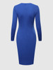 Casual Falbala Fantastic &Stylish Round Neck Bodycon Dress