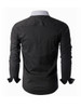 Casual Color Block Patchwork Small Lapel Men's Shirt