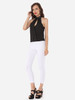 Casual Hollow Out Patchwork Plain Designed Band Collar Blouse Casual Hollow Out Patchwork Plain Designed Band Collar Blouse