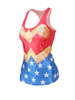 Casual Racerback Color Block Star Scoop Neck Tank Top