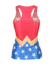Casual Racerback Color Block Star Scoop Neck Tank Top