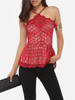 Casual Spaghetti Strap Lace Lace Plain Camisole