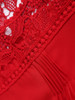 Casual Hollow Out Lace Patchwork Plain Captivating Crew Neck Blouse