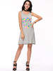 Casual Round Neck Multi-Color Skull Printed Sleeveless Shift Dress