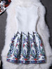 Casual Round Neck Printed Trendy Skater Dress