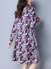 Casual Round Neck Pocket Glamorous Printed Shift Dress Casual Round Neck Pocket Glamorous Printed Shift Dress