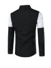 Casual Trendy Color Block Men Shirt With Button Down Collar