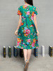 Casual Floral Printed Round Neck Slit Pocket Shift Dress Casual Floral Printed Round Neck Slit Pocket Shift Dress