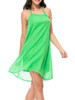 Casual Halter Hollow Out Plain Awesome Chiffon Shift Dress