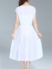 Casual Basic Designed Round Neck Elastic Waist Plain Maxi Dress