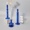 Blue Horizon Taper Glass Candlestick Holders