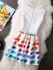 Casual Round Neck Colorful Printed Exquisite Skater Dress
