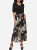 Casual Patchwork Charming Round Neck Maxi-dress