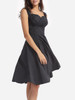 Casual Plain Designed Sweet Heart Skater-dress