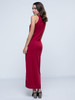 Cat Printed Trendy Round Neck Maxi-Dre