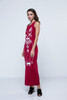 Cat Printed Trendy Round Neck Maxi-Dre