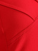 Casual Sweet Heart Cuffed Sleeve Pleated Bodice Plain Skater Dress