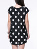 Casual Black White Polka Dot Mini Shift Dress
