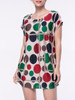Casual Color Block Polka Dot Mini Shift Dress