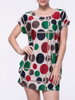 Casual Color Block Polka Dot Mini Shift Dress