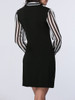 Casual Tie Collar Awesome Vertical Striped Shift Dress