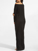 Casual Loose Fitting One Shoulder Plain Side Slit Maxi-dress