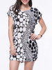 Casual Black White Polka Dot Round Neck Shift Dress