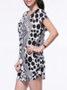 Casual Black White Polka Dot Round Neck Shift Dress