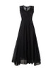 Casual Courtly Patchwork Hollow Out Plain Sweet Heart Maxi Dress