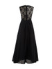 Casual Courtly Patchwork Hollow Out Plain Sweet Heart Maxi Dress