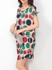Casual Color Block Polka Dot Round Neck Shift Dress
