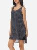 Casual Polka Dot Round Neck Shift Dress