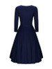 Casual Asymmetric Neck Cutout Plain Skater Dress
