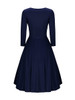 Casual Asymmetric Neck Cutout Plain Skater Dress