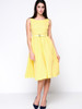 Casual Plain Delightful Round Neck Skater Dress